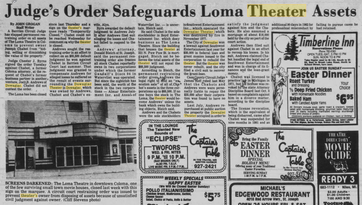 Loma Theatre - MARCH 31 1983